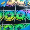 Anti-counterfeiting metalic golden 3d laser custom hologram sticker